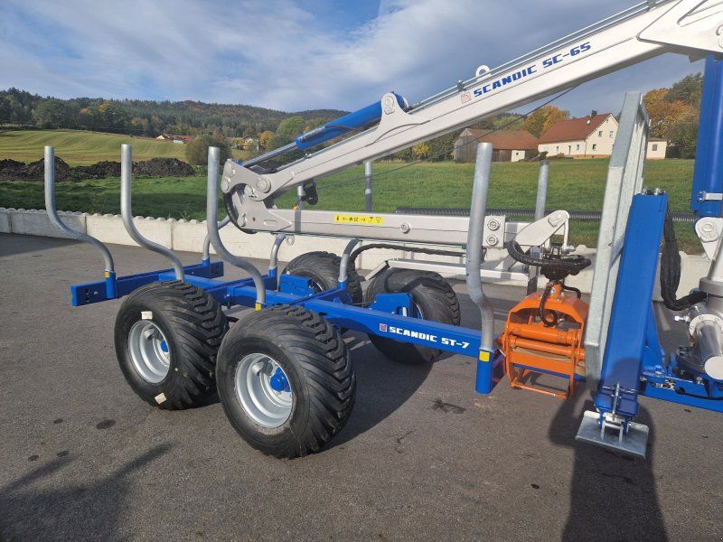 Scandic ST-7 Rückewagen 7,4t 7,1m Kran 450kg Hubkraft l Hydr.Brems