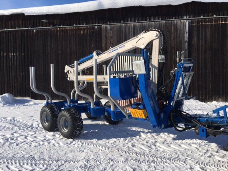 Scandic ST-10S 13t Rückewagen 7,9m Kran 550kg Hubkraft Druckluft Seilwin