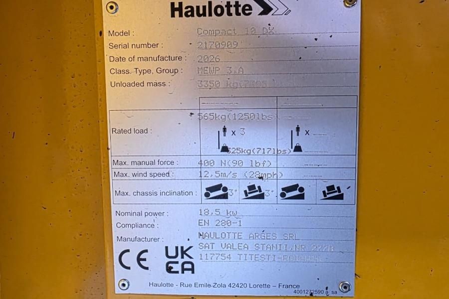 Haulotte COMPACT 10DX Valid Inspection, *Guarantee! Diesel,
