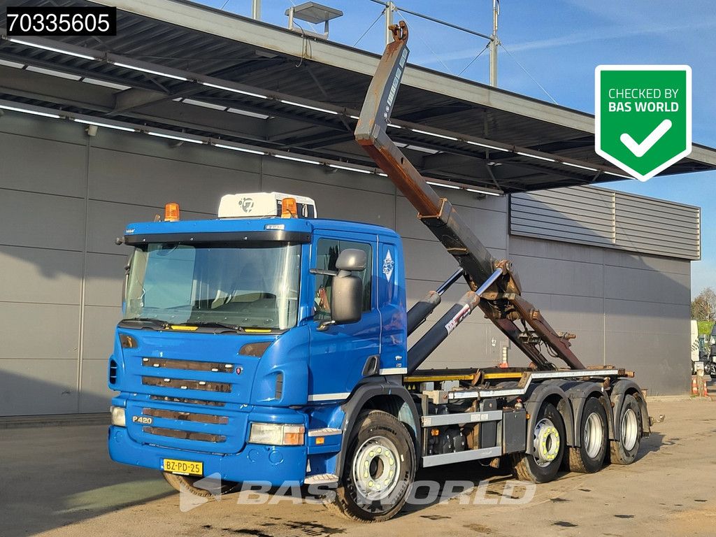 Scania P420 8X2 NL-truck APK VDL S-30-6600 containersystem Steering axle Automatic EEV