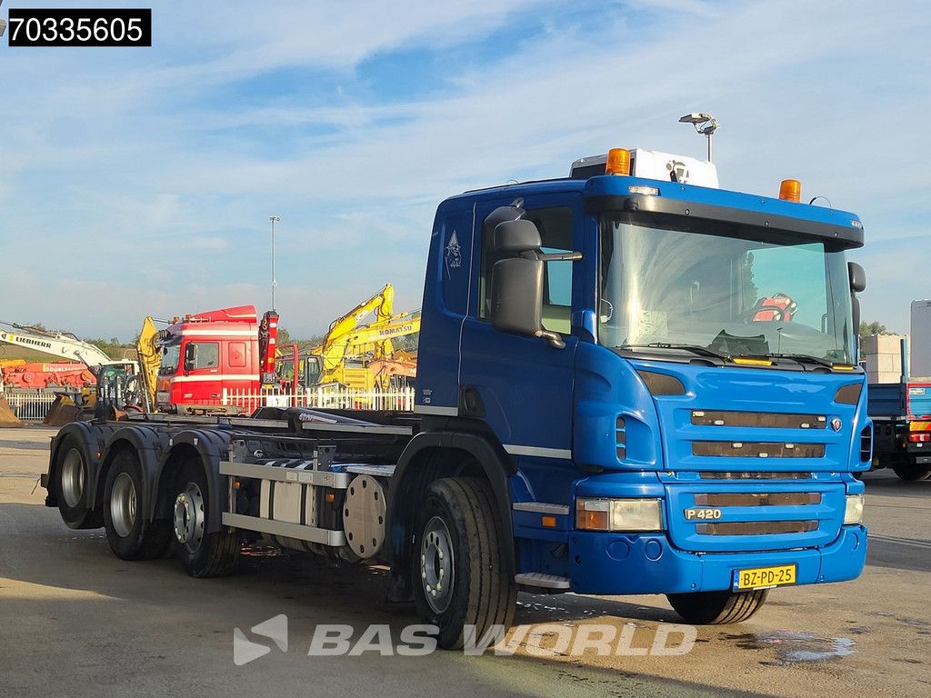 Scania P420 8X2 NL-truck APK VDL S-30-6600 containersystem Steering axle Automatic EEV
