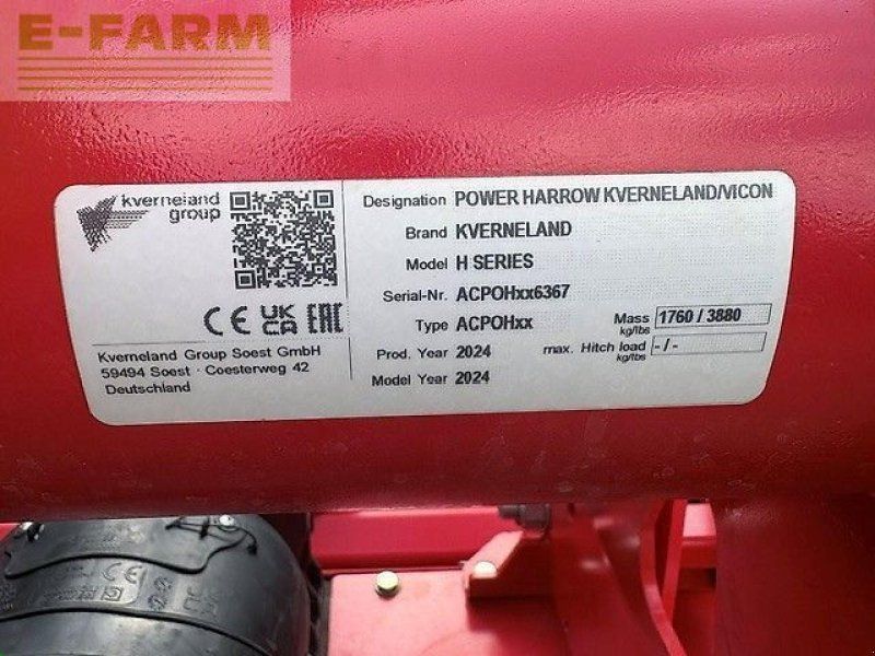 Kverneland rotorkop h-series 300, pakkerwals en hef