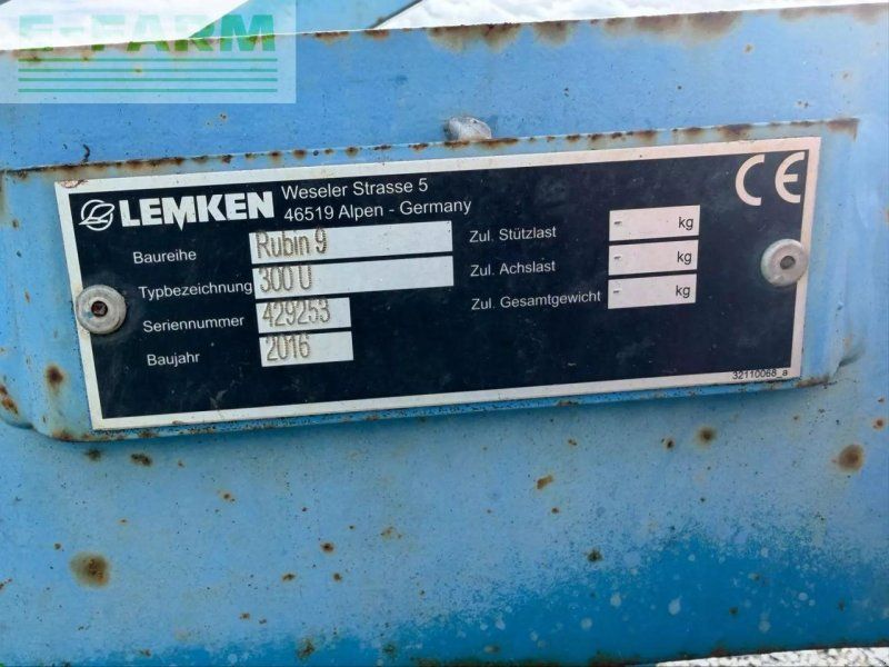 Lemken déchaumeur rubin 9