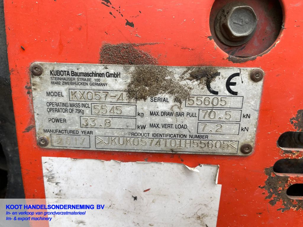 Kubota Kx 057-4 3x Bucket!