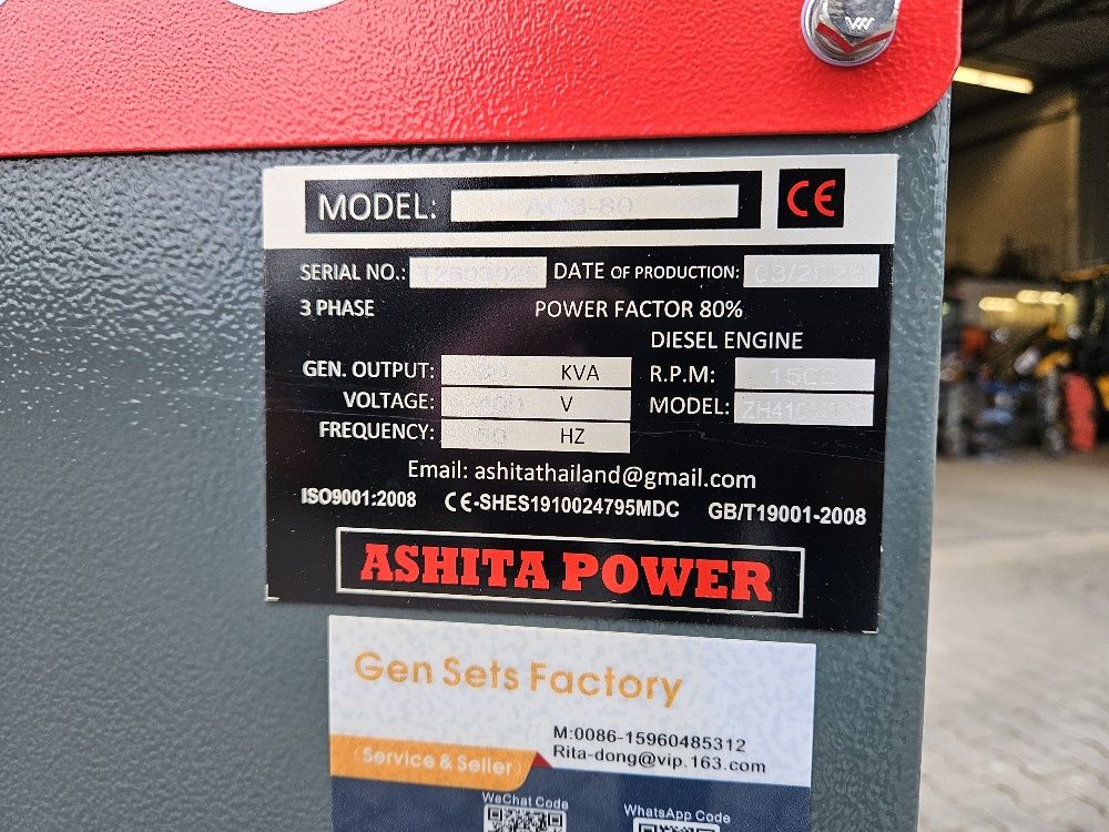 Nieuw Ashita Power AG3-80 generator set