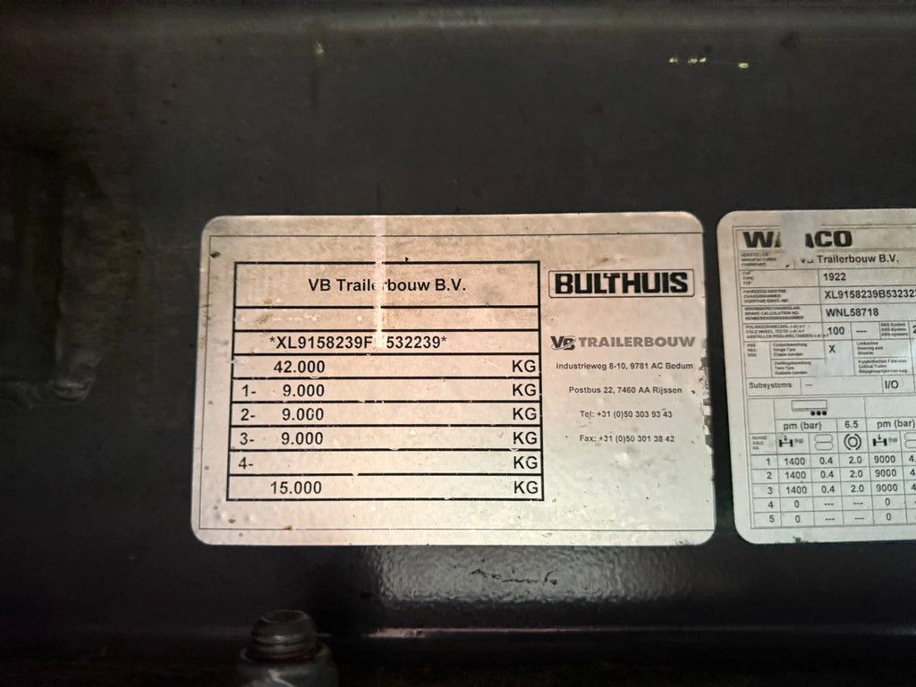 Bulthuis TAWA01 92m3 Liftas Cargo Floor 10MM