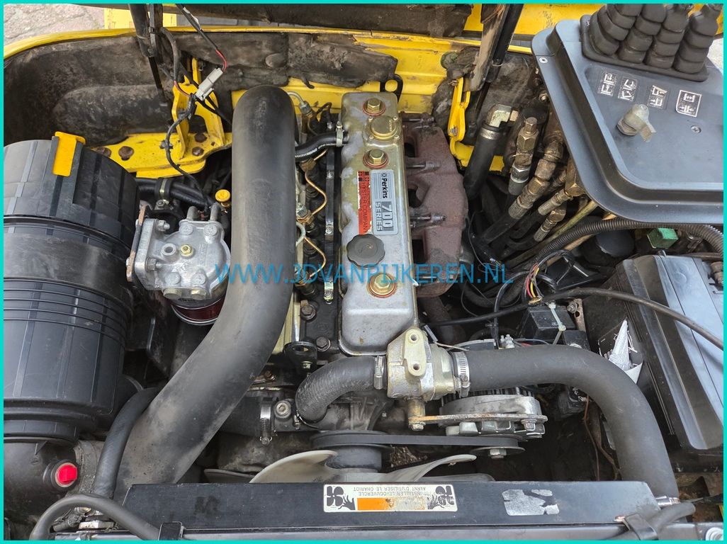 2x Hyster H3.00XM Perkins diesel+sideshift+vorkenspreider