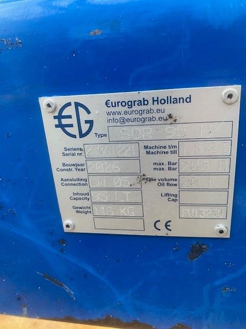 Sorteergrijper SOR95H hydraulisch roterend met dichte schalen