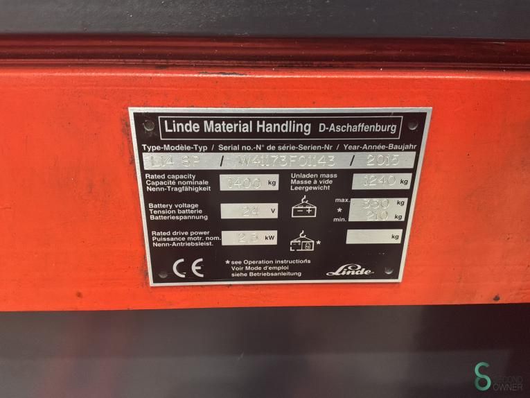 Stackers Electric Linde L14SP 2015 Triplex Double stock