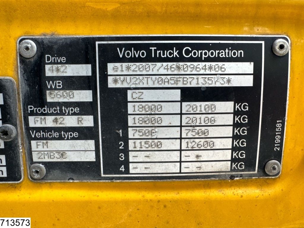 Volvo FM 460 6x2, EURO 6, Standairco, Rolfo, Combi