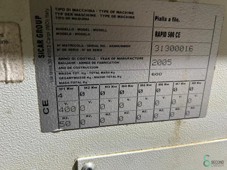 Abrichtbobelmaschinen Sicar Rapid 500 2005