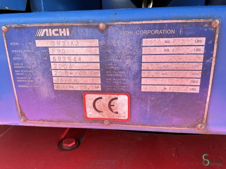 Telescopic boom lift Aichi SR21AJ 2004