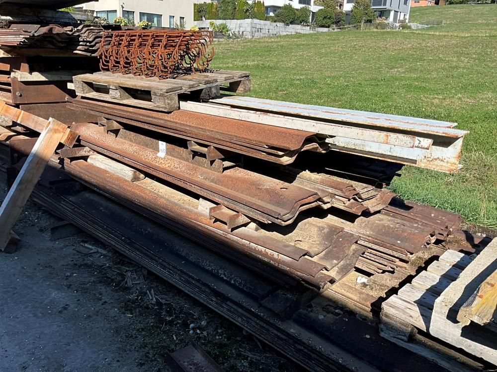 Various metal sheet piles and beams