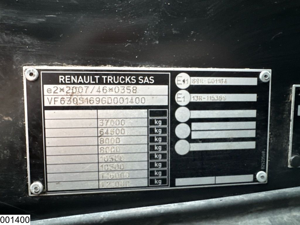 Renault C 430 8x4, EURO 6, Retarder, Steel suspension
