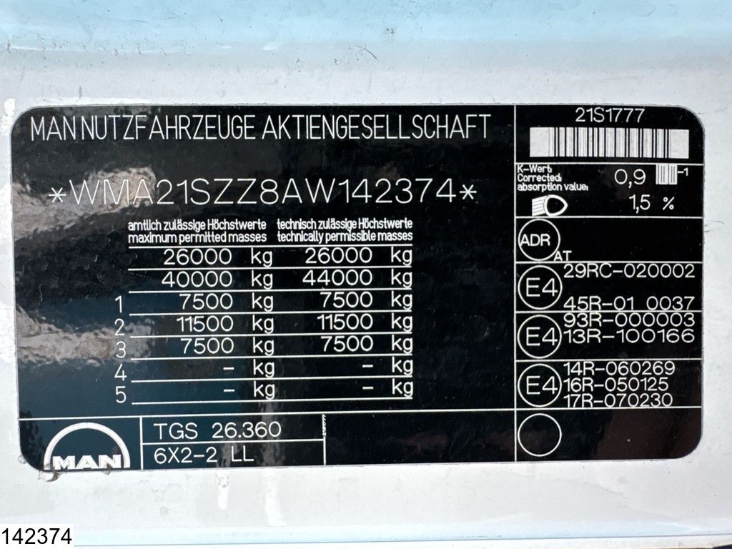 MAN TGS 26 360 6x2, EURO 5, Willig, 20.000 L, 3 Comp