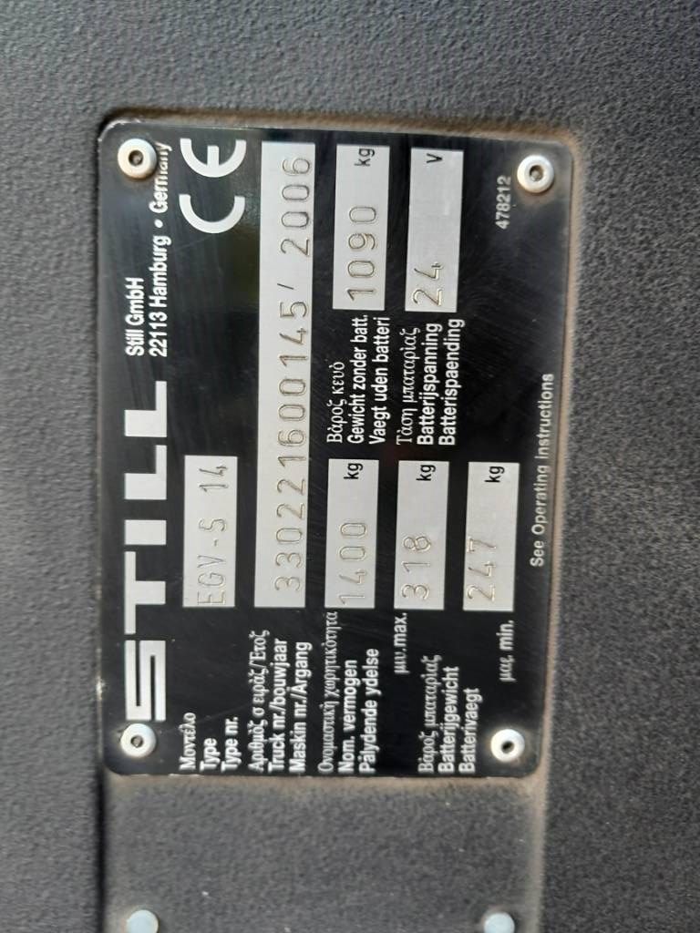 Still EGV-S 14 | Stapelaar Nieuwe accu freelift triplex