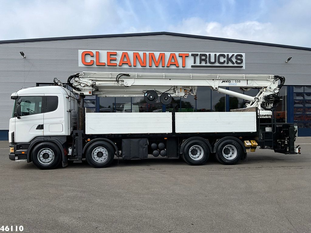 Scania R 144 8x4 Retarder MKG 55 Tonmeter Dachdecker Kran