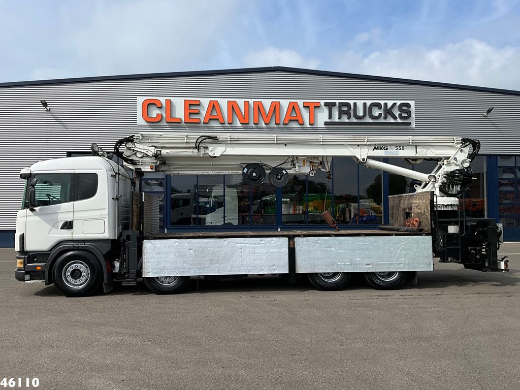 Scania R 144 8x4 Retarder MKG 55 Tonmeter Dachdecker Kran