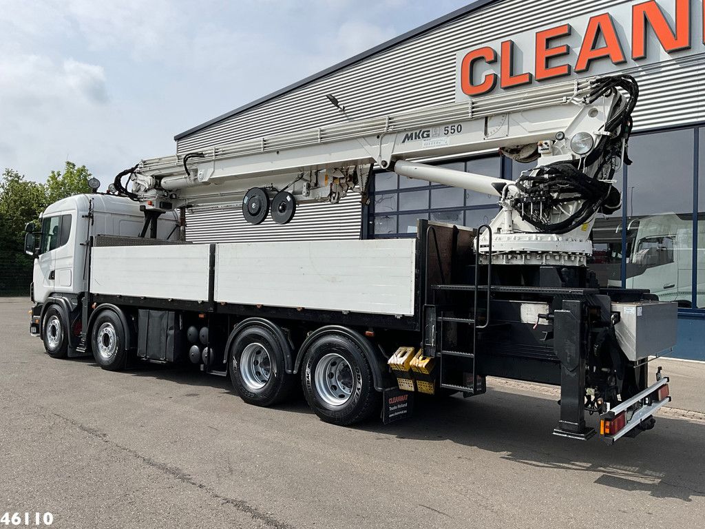 Scania R 144 8x4 Retarder MKG 55 Tonmeter Dachdecker Kran
