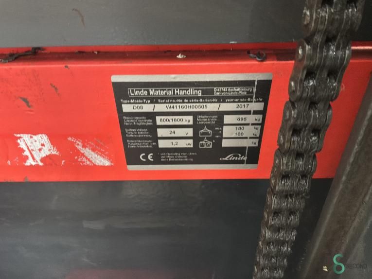 Stapelaars Elektrisch Linde D08 2017 Doppelstock