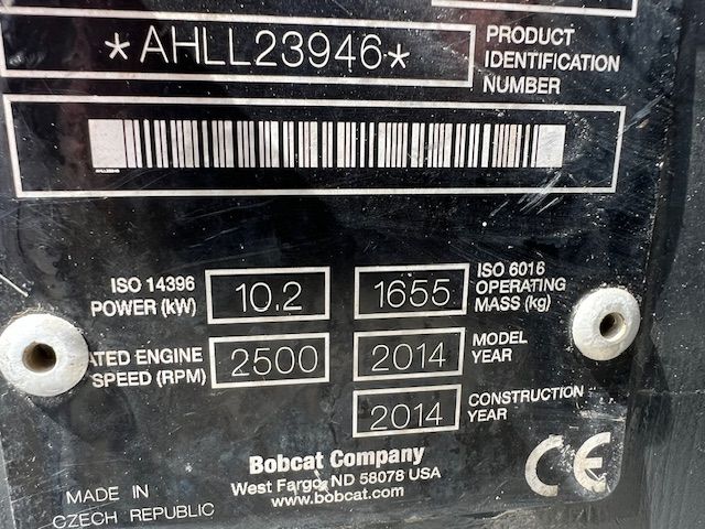 Bobcat E16 bj14 3800u Minigraver Minikraan 1.8T ZGST
