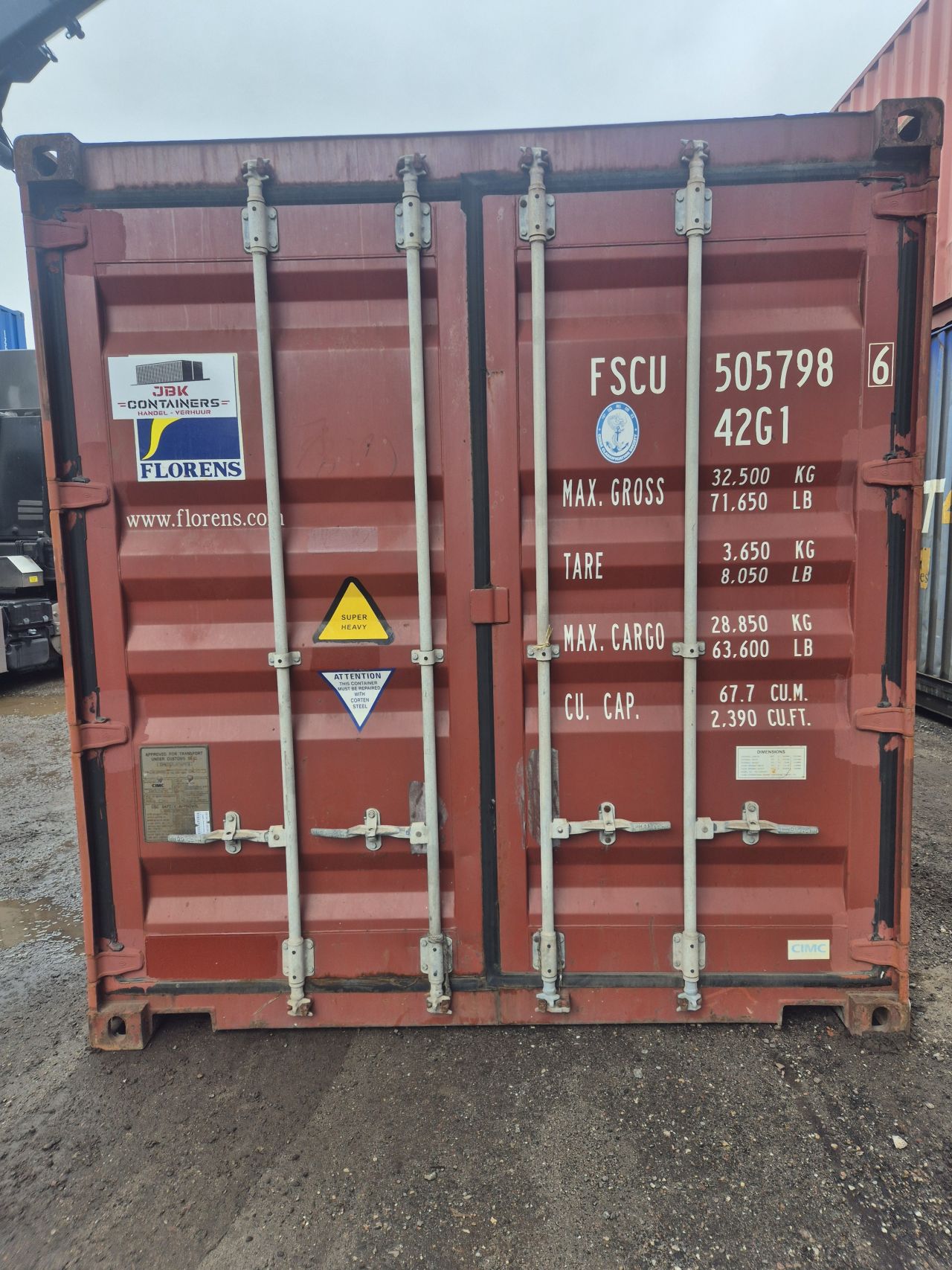 40ft / 12meter zeecontainer B-kwaliteit | opslag | CSC