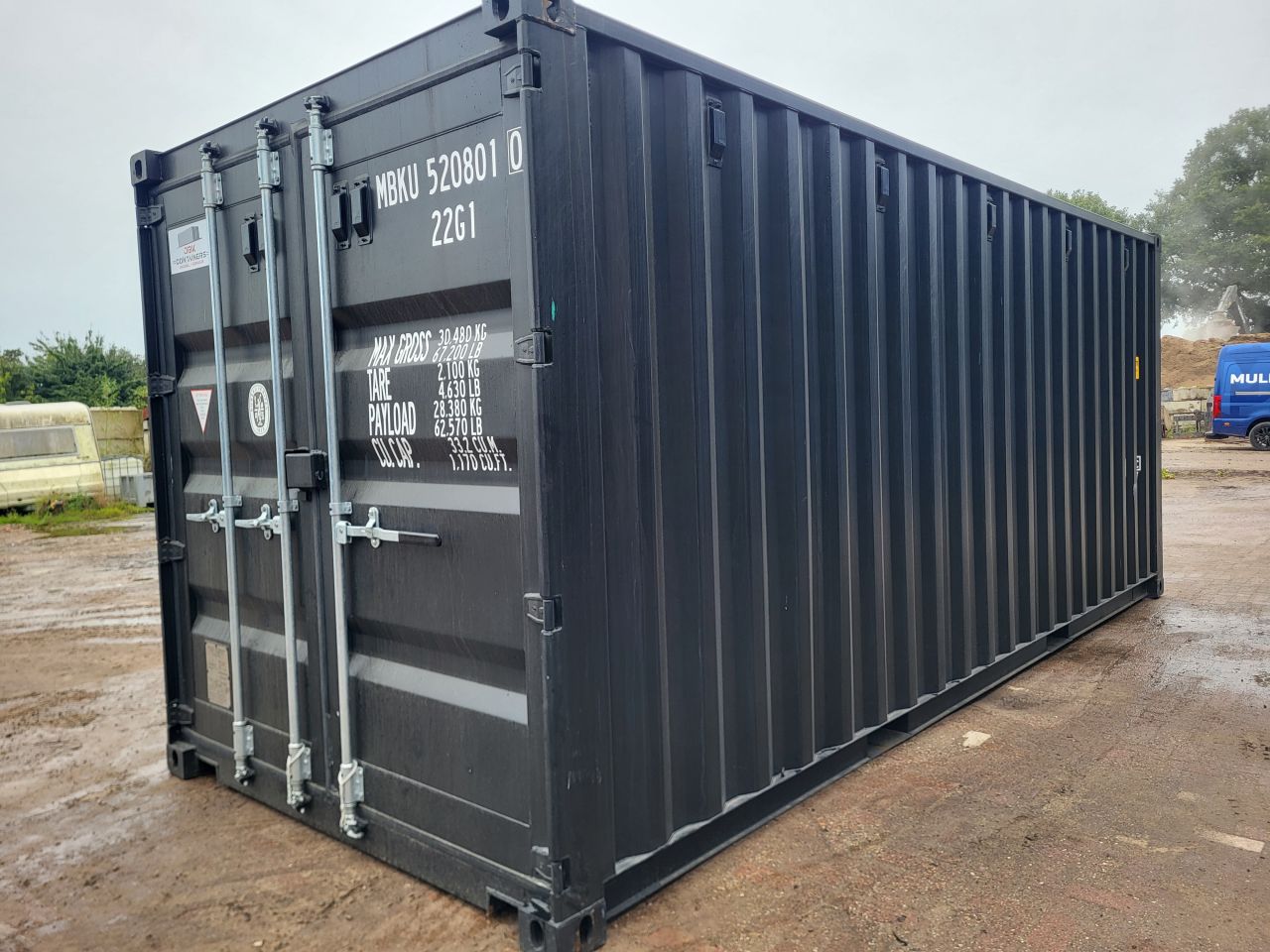 Zeecontainer 20ft nieuw | zwart | RAL 9005