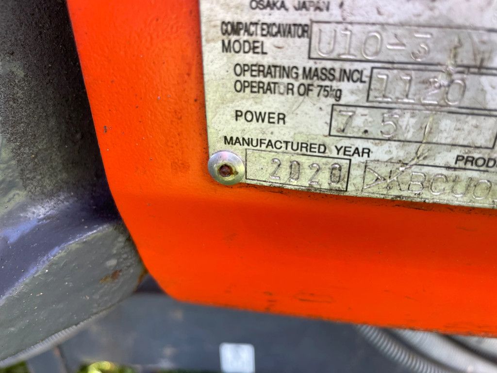 Kubota U10-3 minigraafmachine 2020
