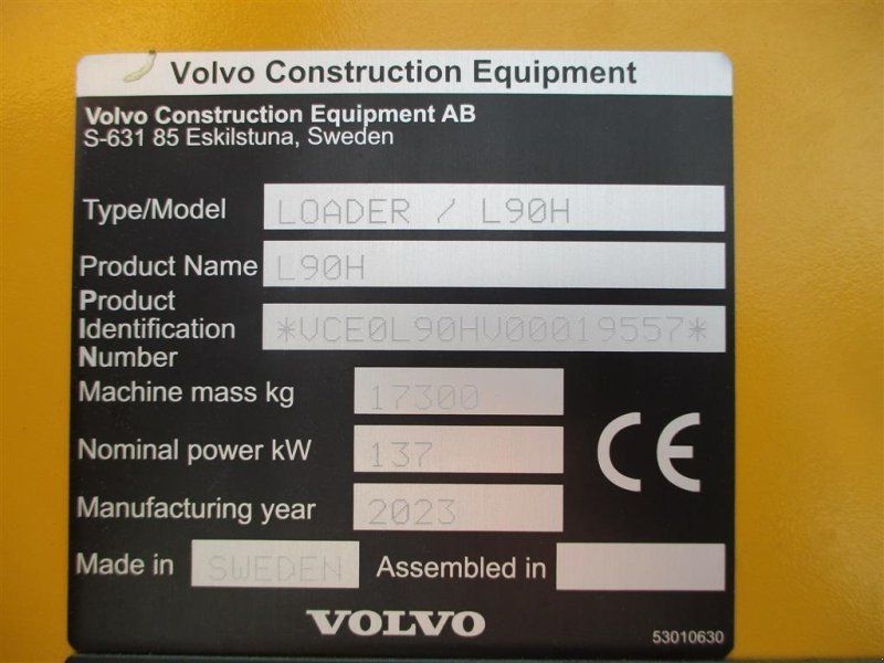 Volvo L90H DK-Maskine årg 9/ med CDC, BSS, Lock-UP, 650mm hjul & c