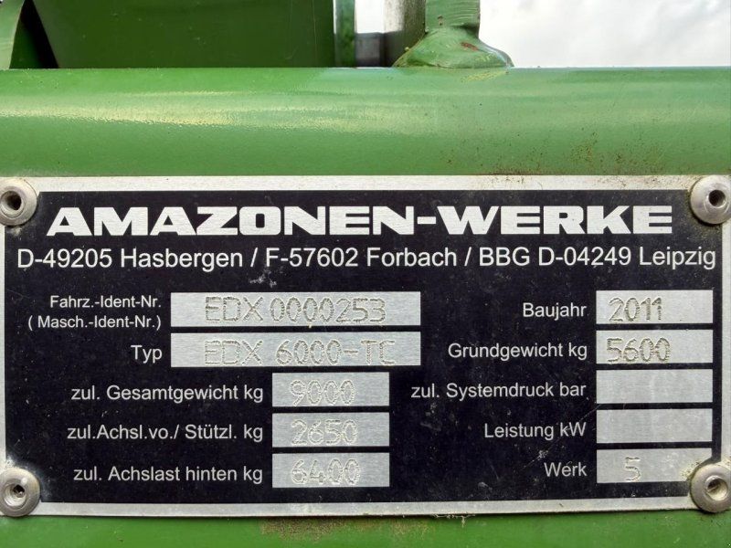 Amazone EDX 6000 TC