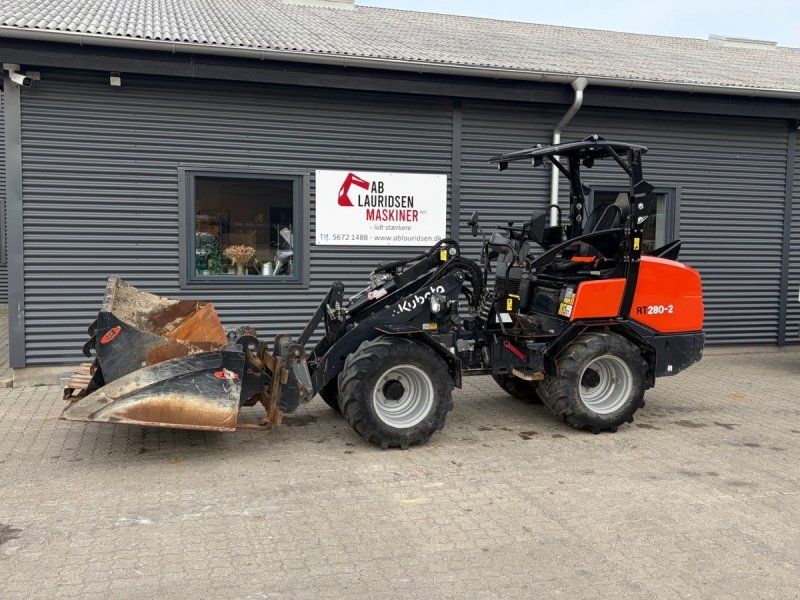 Kubota RT280-2 skovl, planerskovl, pallegafler