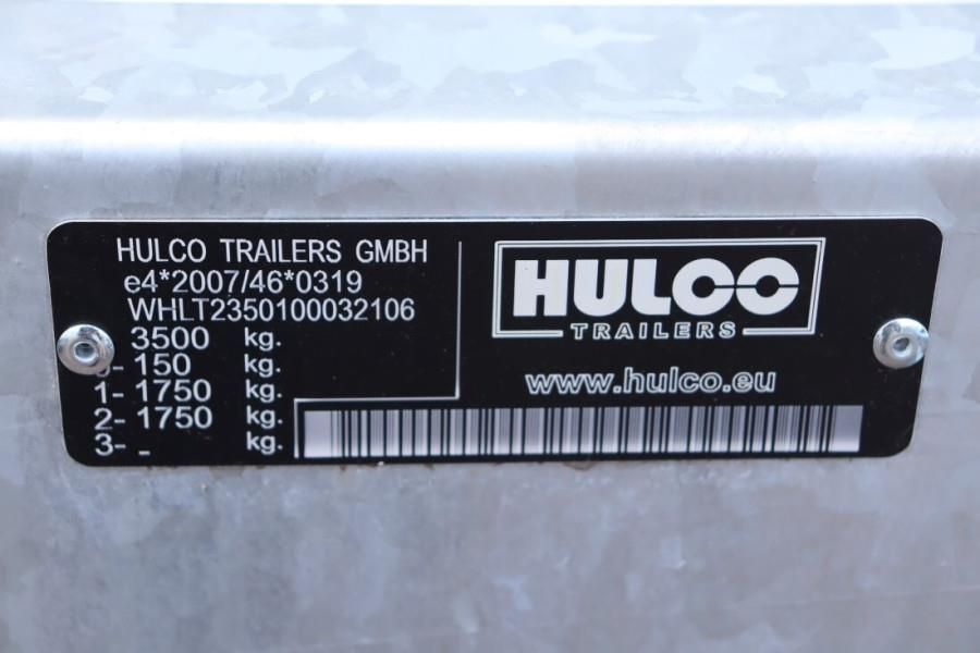 Hulco Terrax-2 3500kg 2 Axel Trailer, 2.770 kg Capacity,