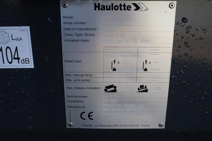 Haulotte HA16RTJ Pro Valid Inspection, Diesel, 4x4 Drive, 1