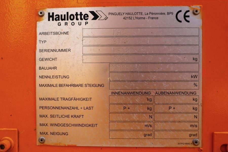 Haulotte Star 10AC As- Is, Electric, 10m Working Height, 3m