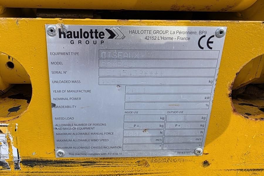 Haulotte Compact 8 As-Is, Electric, 8.2m Working Height, 35