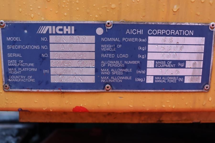 Aichi SR210 As-Is, Non-working, Diesel, Tracked, 23m Wor