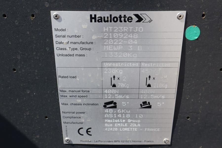 Haulotte HT23RTJ O Valid Inspection, *Guarantee! Diesel, 4x