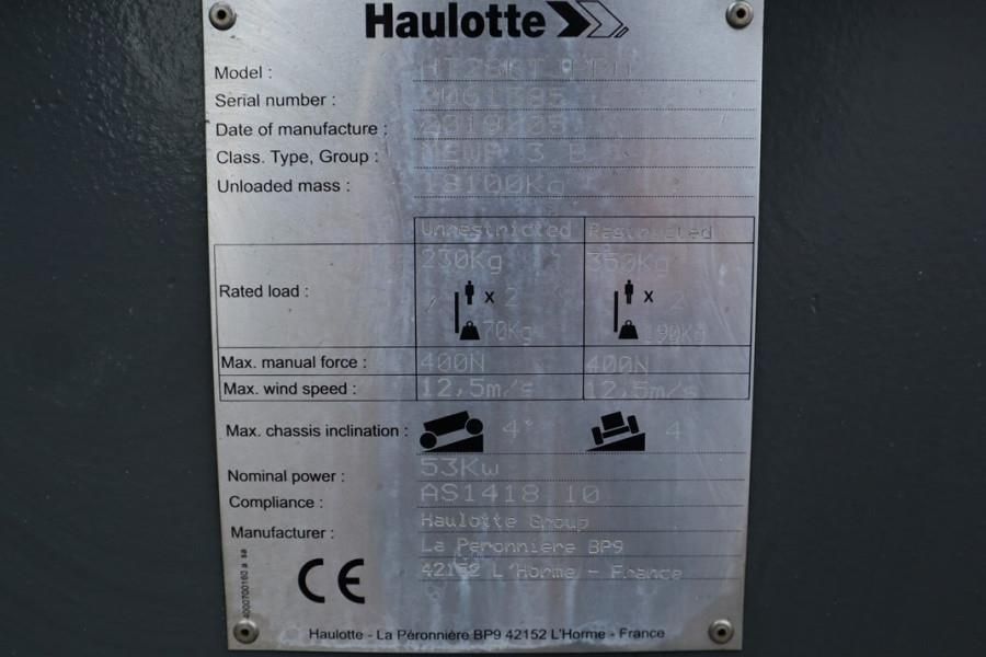 Haulotte HT28RTJ PRO Valid inspection, 4x4x4 Drive, 28 m Wo