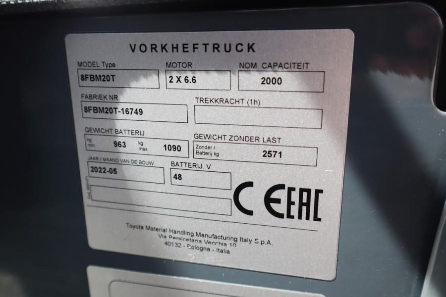 Toyota 8FBM20T Valid inspection, *Guarantee! Electric, 47