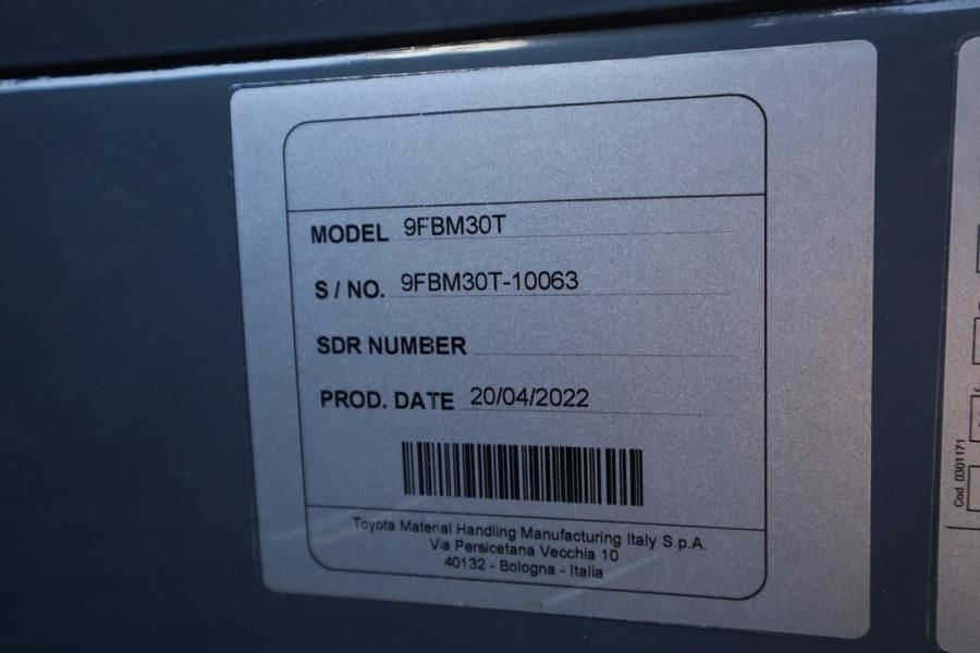Toyota 9FBM30T Valid inspection, *Guarantee! Electric, 47
