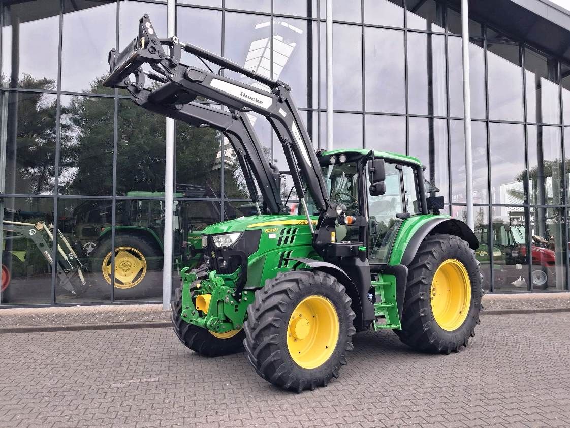 John Deere 6130M + frontlader + fronthef en PTO