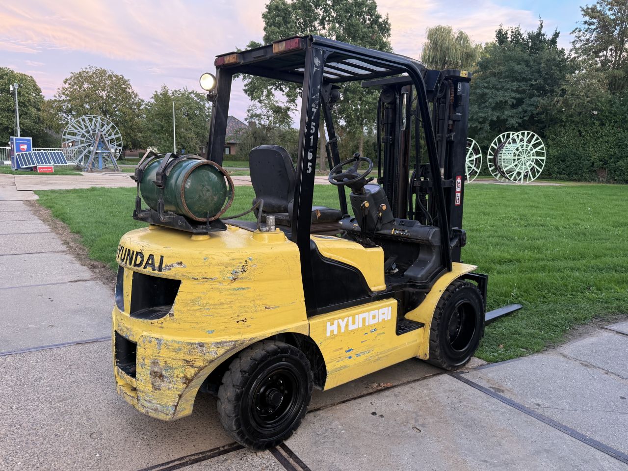 Hyundai 3 tonner lpg heftruck 3-delige mast freelift Sideshift