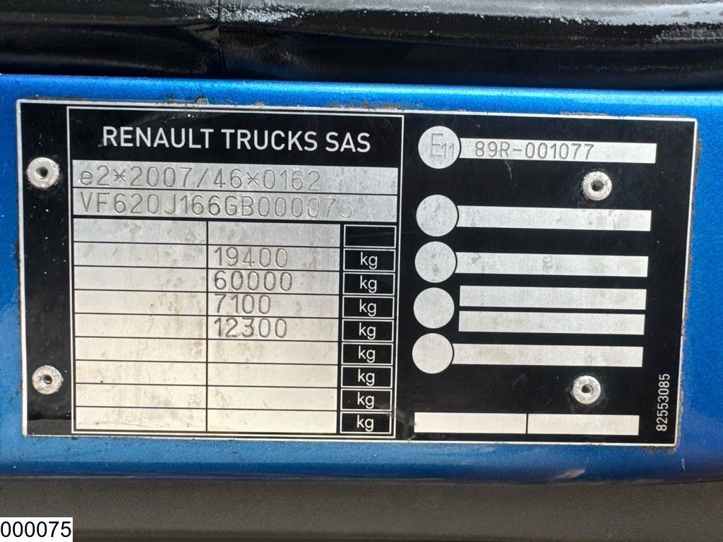 Renault D 18 430 EURO 6, Rolfo Pegasus, Hydraulic, Winch
