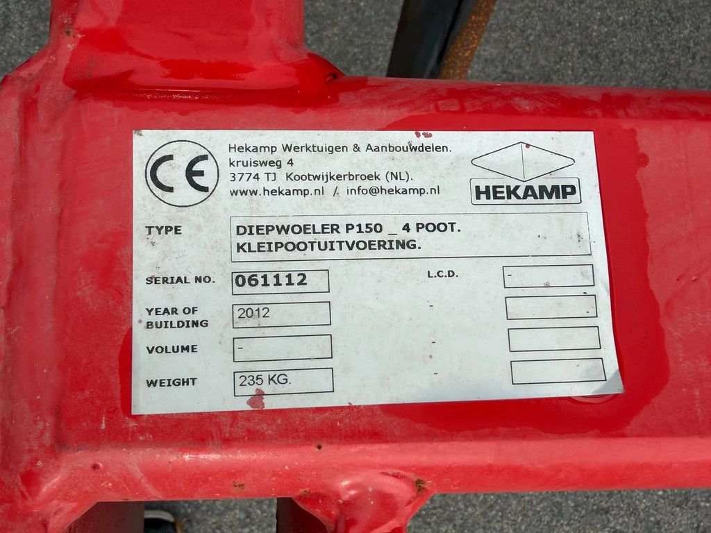Hekamp Diepwoeler P150 4 Poot
