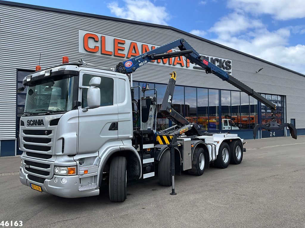 Scania R 480 10x4 Retarder HMF 16 Tonmeter Z-kraan