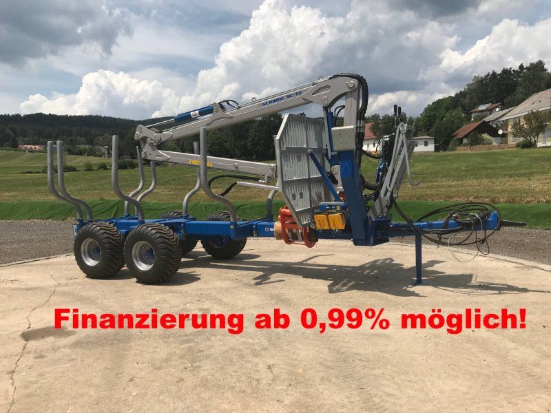 Scandic ST-10S Rückewagen 13t 7,9m Kran 550kg Hubkraft Druckluft