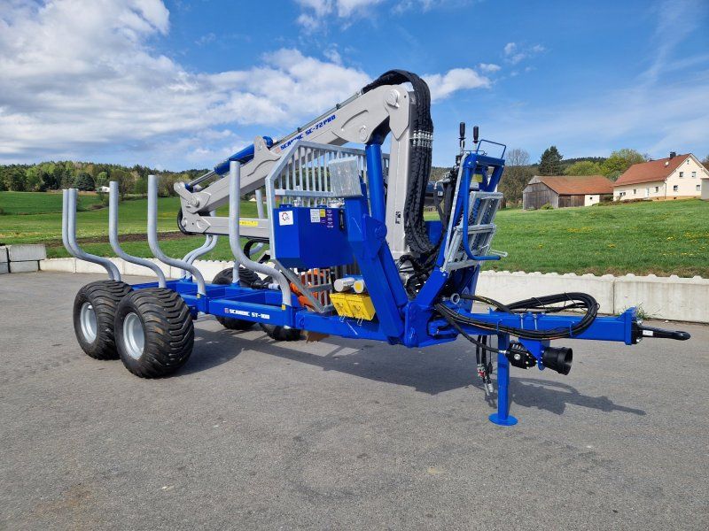 Scandic ST-10D Rückewagen 13t 7,9m Kran 850kg Hubkraft Druckluft