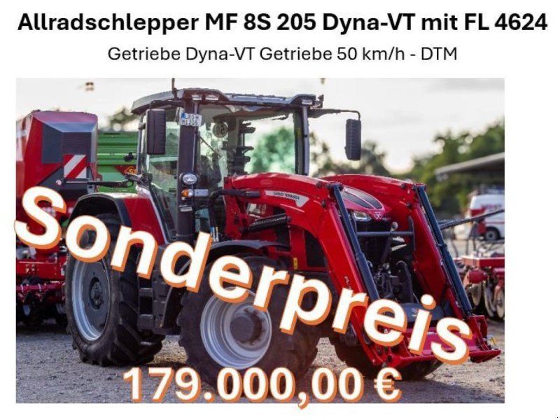 Massey Ferguson 8S.205 DVT EXCLUSIVE + FRONTLADER