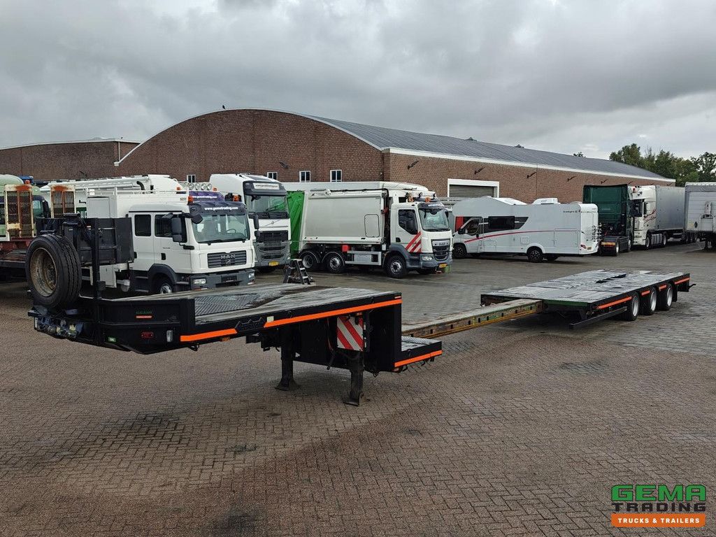 Nooteboom MCO 42 03V L Tieflader 12,4 m - 3-Achser mit Zwangslenkung - Fernbedienung - ausziehbar auf 5,8 m - lackierte Kofferaufbauten - Twistlocks