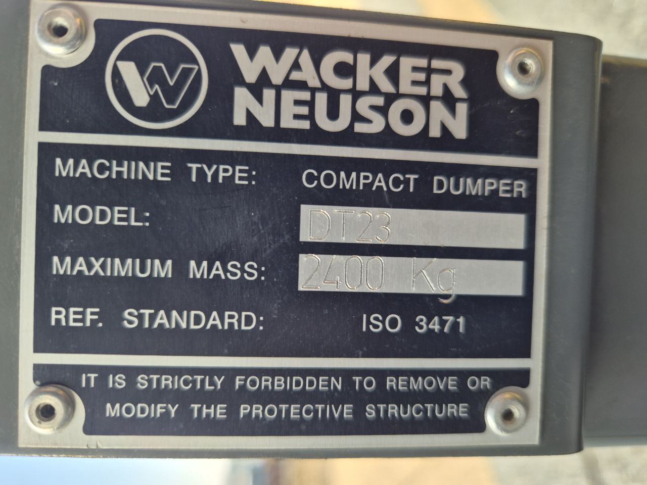 Wacker DT23 rupsdumper 118 uur!